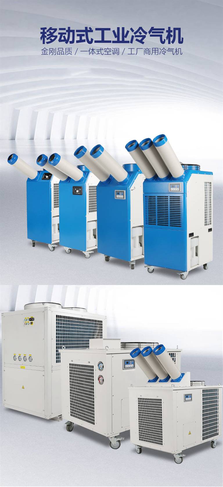 5kW工業(yè)冷風(fēng)機(jī) 車間降溫的移動(dòng)利器與口罩機(jī)、超聲波機(jī)的理想伴侶